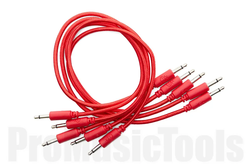 Retour Gratuit Erica Synths Braided Eurorack Patch Cables 60 cm (5 pcs) - red