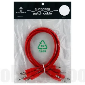 Commande En Gros Erica Synths Eurorack patch cables 90cm, 5 pcs red
