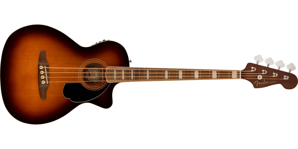 Acheter En Ligne Fender Kingman Bass Guitar, Walnut Fingerboard w/ Gig Bag - Shaded Edge Burst