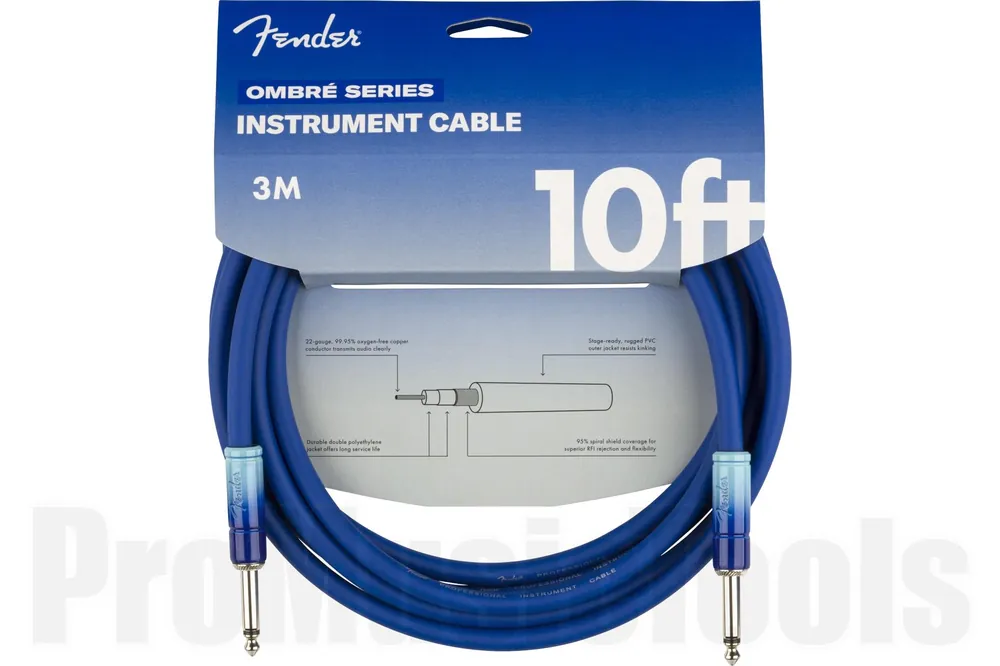 Fender 10‘ Ombré Cable - Belair Blue Livraison Express