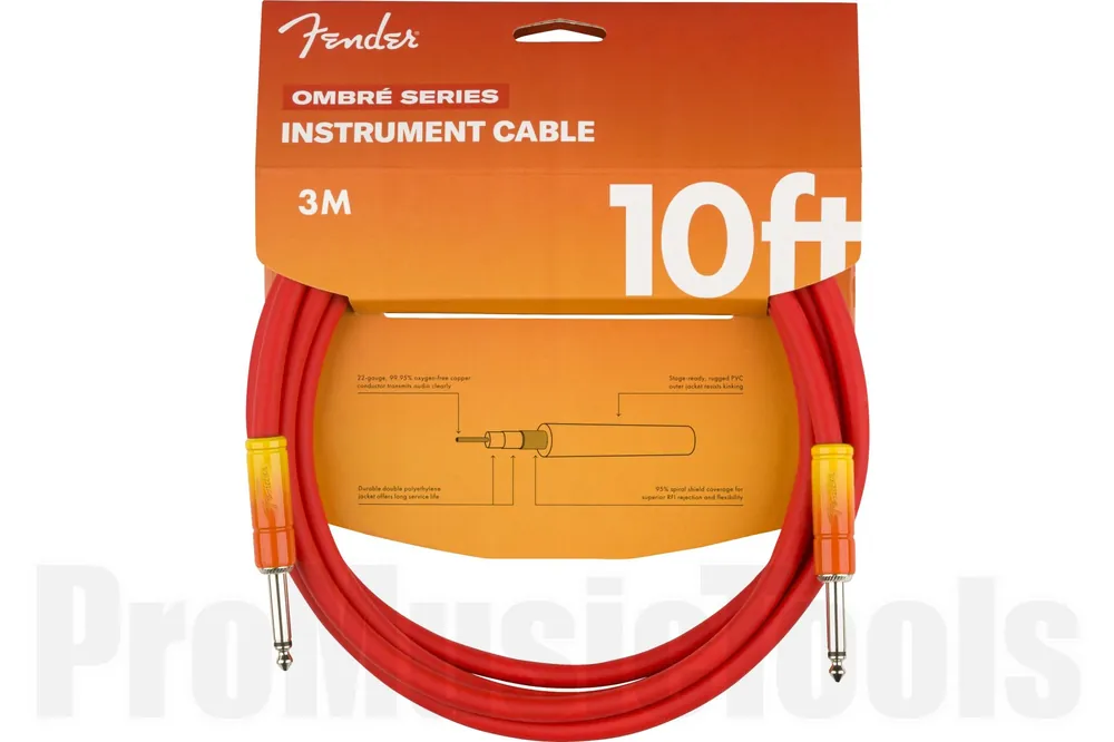 Solde Fender 10‘ Ombré Cable - Tequila Sunrise