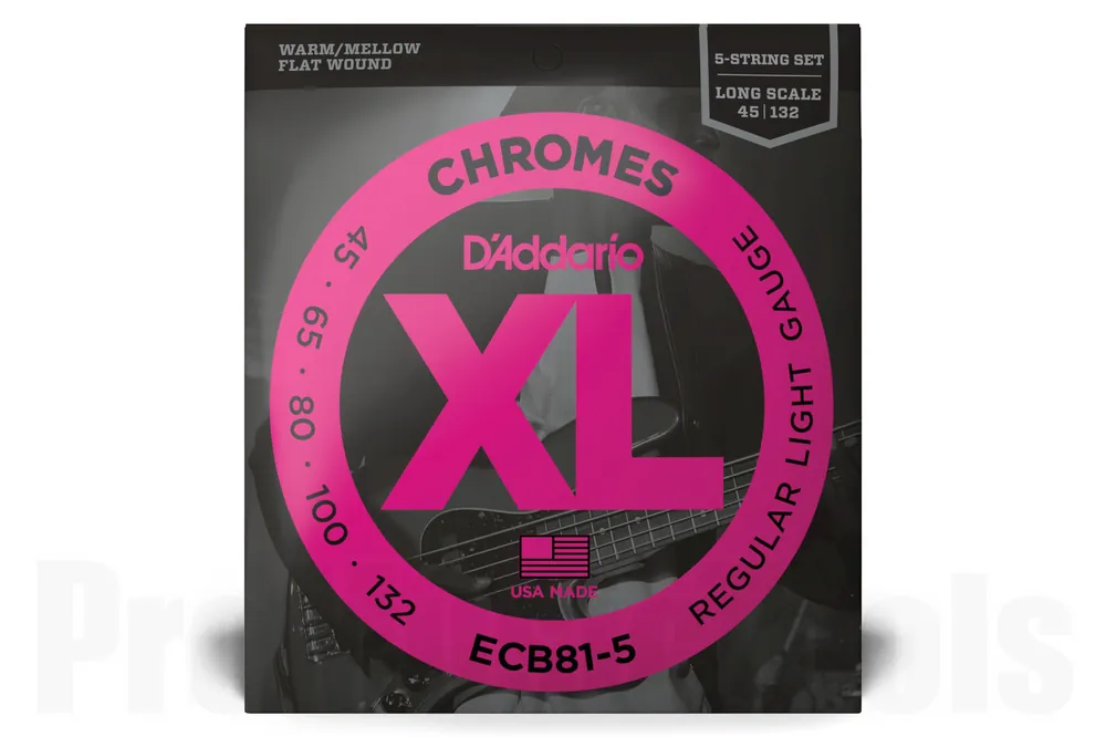Produit De Marque D‘Addario ECB81-5 5-String Bass Guitar Strings, Light, 45-132, Long Scale