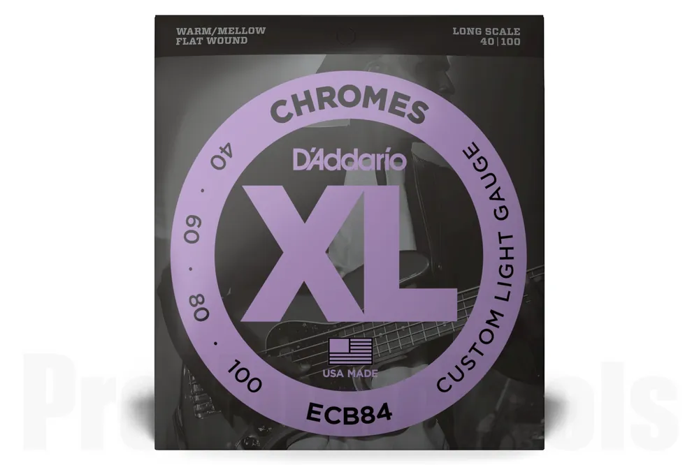 D‘Addario ECB84 Chromes Bass Guitar Strings, Custom Light, 40-100, Long Scale Super Prix