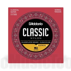 D‘Addario EJ27N 3/4 Student Nylon Fractional Classical Guitar Strings, Normal Tension Prix Réduit