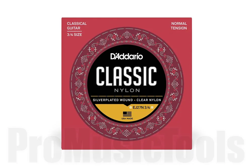 D‘Addario EJ27N 3/4 Student Nylon Fractional Classical Guitar Strings, Normal Tension Prix Réduit