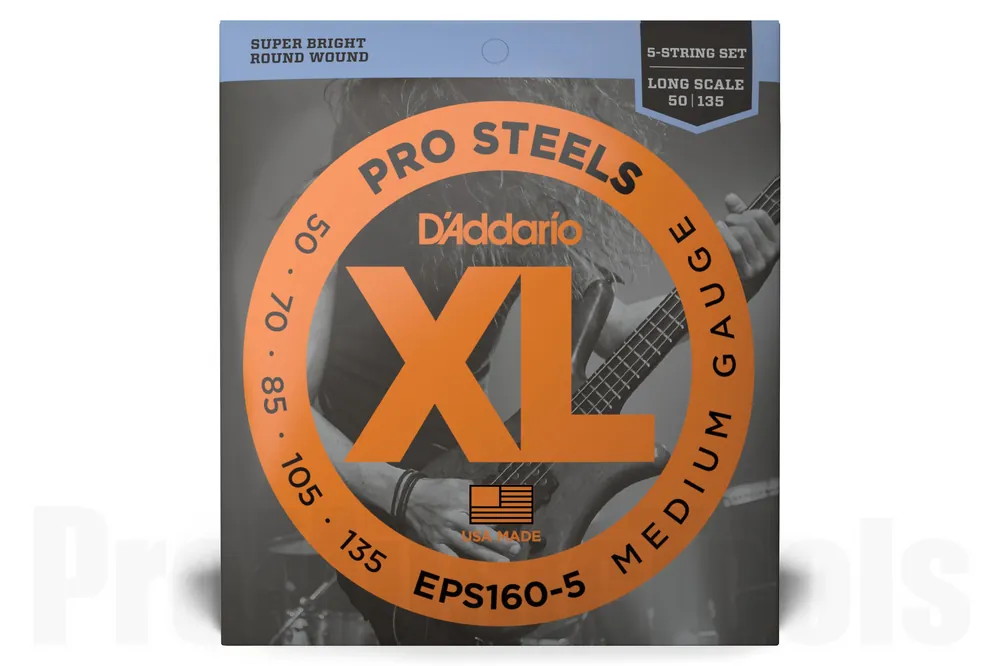 Prix Promo D‘Addario EPS160 ProSteels Bass Guitar Strings, Medium, 50-105, Long Scale