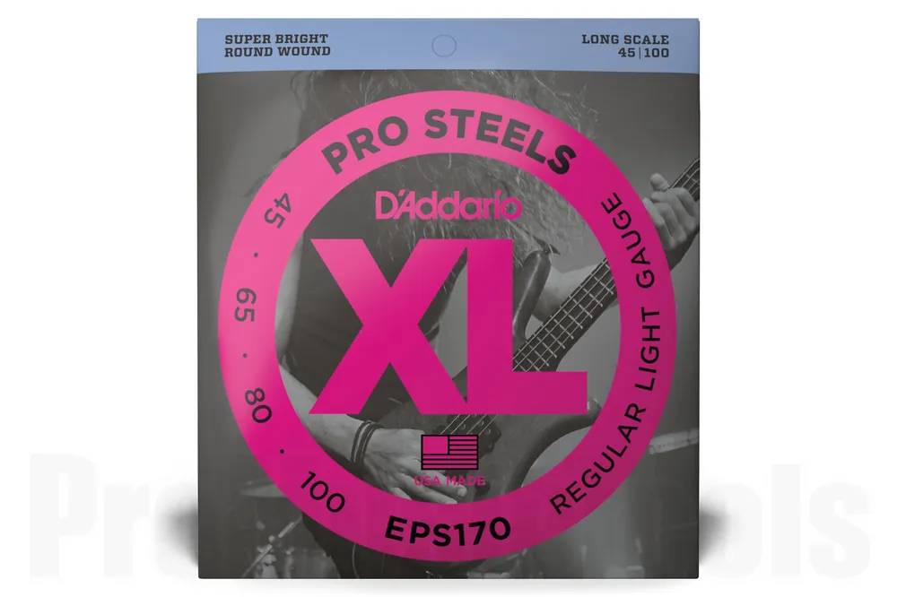 D‘Addario EPS170 ProSteels Bass Guitar Strings, Light, 45-100, Long Scale Achat Immédiat