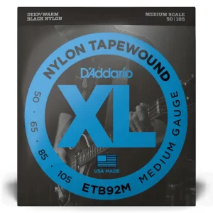 Achetez Aujourd'hui D‘Addario ETB92M Tapewound Bass Guitar Strings, Medium, 50-105, Medium Scale