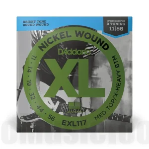 Acheter En Ligne D‘Addario EXL117 Nickel Wound Electric Guitar Strings, Medium Top/Extra-Heavy Bottom, 11-56