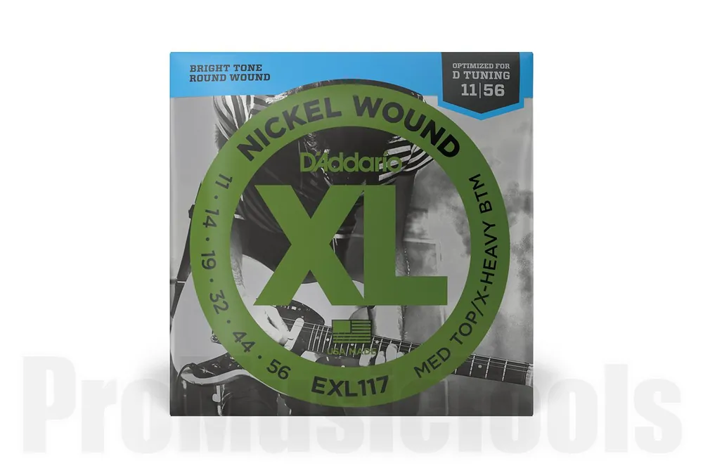 Acheter En Ligne D‘Addario EXL117 Nickel Wound Electric Guitar Strings, Medium Top/Extra-Heavy Bottom, 11-56