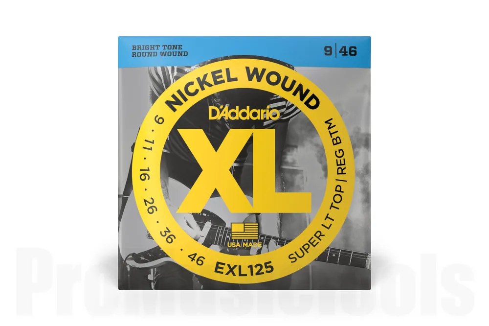 D‘Addario EXL125 Nickel Wound Electric Guitar Strings, Super Light Top/ Regular Bottom, 09-46 Commander Vite