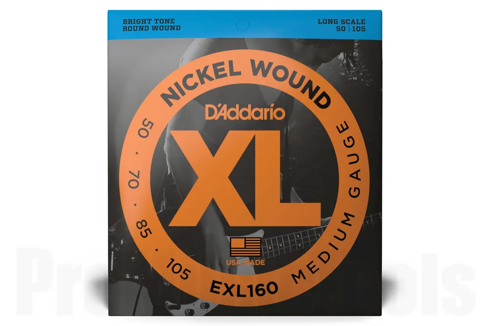 D‘Addario EXL160 Nickel Wound Bass Guitar Strings, Medium, 50-105, Long Scale Produit De Marque
