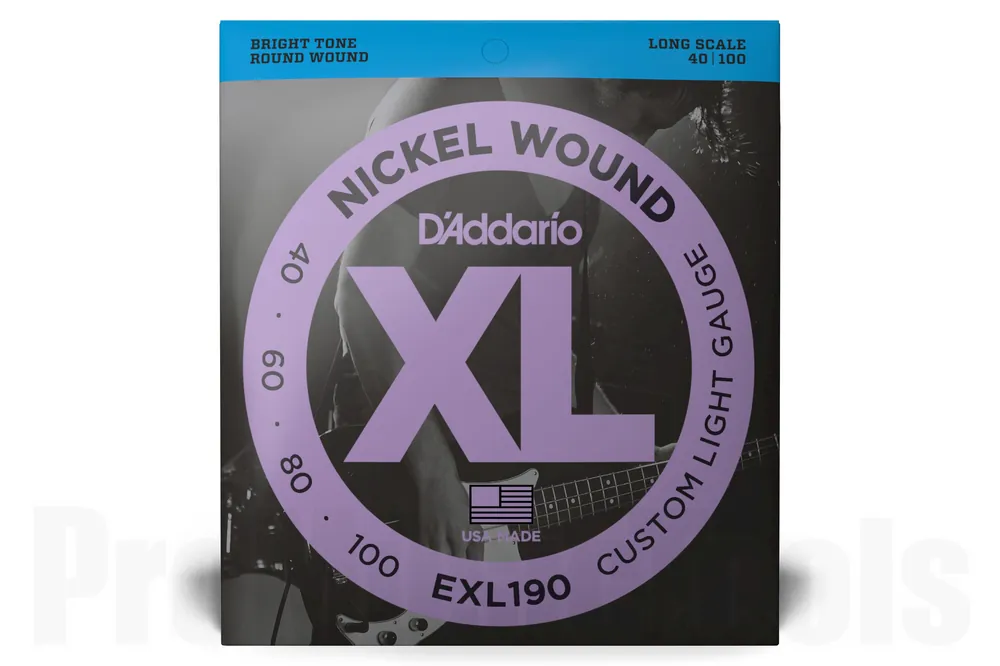 D‘Addario EXL190 Nickel Wound Bass Guitar Strings, Custom Light, 40-100, Long Scale Seulement Aujourd'hui