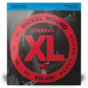D‘Addario EXL230 Nickel Wound Bass Guitar Strings, Heavy, 55-110, Long Scale Prix Cassé
