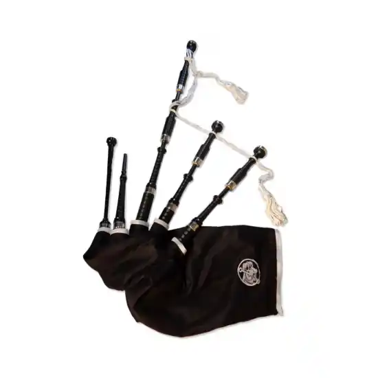 McCallum Bagpipes P1 Polypenco Black Acetyl Bagpipe Expédition Rapide