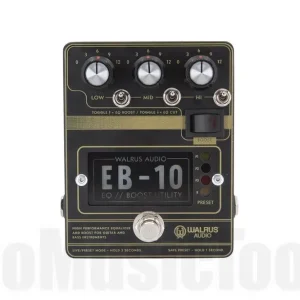 Walrus Audio EB-10 Black Preamp / EQ / Boost FX Pedal Usine Directe