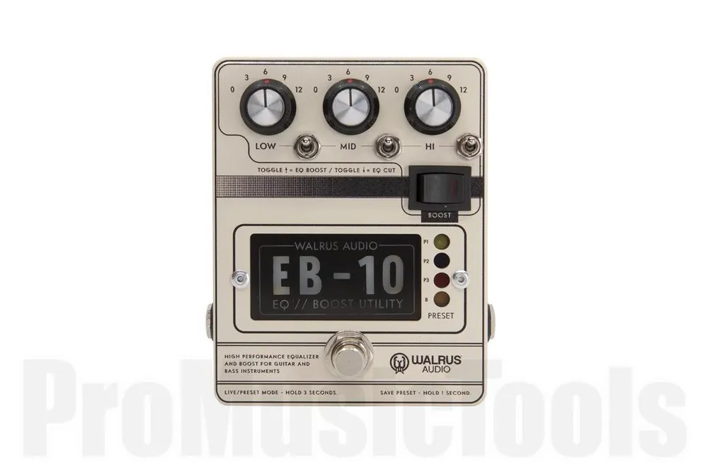Walrus Audio EB-10 Cream Preamp / EQ / Boost FX Pedal Pas Cher