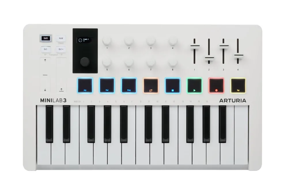 Produit De Marque Arturia MiniLab 3 25-Key MIDI Controller w/Software - White