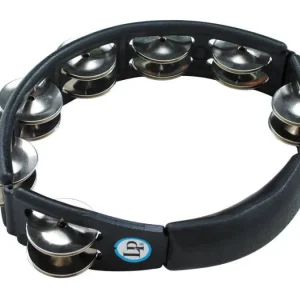 Usine Directe Latin Percussion Cyclops Handheld Tambourine, Steel Jingles - Black