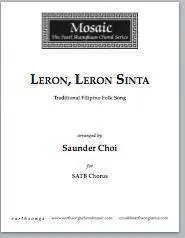 Earthsongs Leron Leron Sinta - Filipino Folk Song/Choi - SATB Meilleur Prix