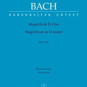 Produit De Marque Baerenreiter Verlag Magnificat in D major BWV 243 - Bach/Durr - Vocal Score - Book