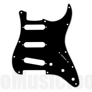 Commander Vite Fender Pickguard - Stratocaster S/S/S - 11-Hole Mount - B/W/B - 3-Ply
