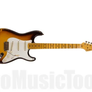 Vente Directe Fender Custom Shop 58 Strat Relic - Maple Neck - Faded Aged Chocolate 3-Color Sunburst