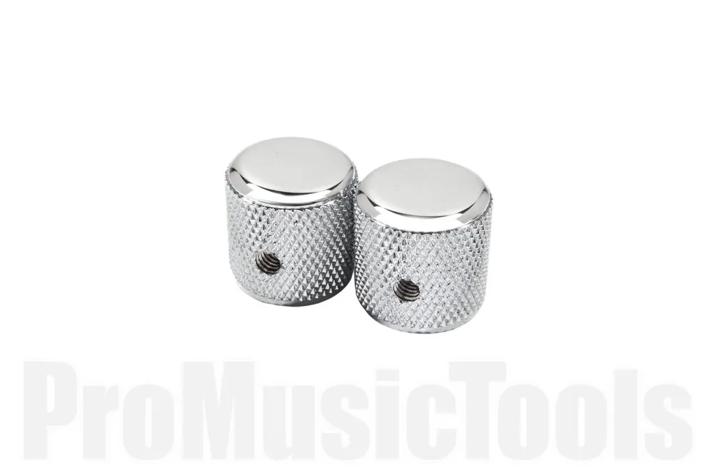 Fender Pure Vintage ‘60s Telecaster Knurled Knobs - (2) - Chrome/Aluminum Quantité Limitée