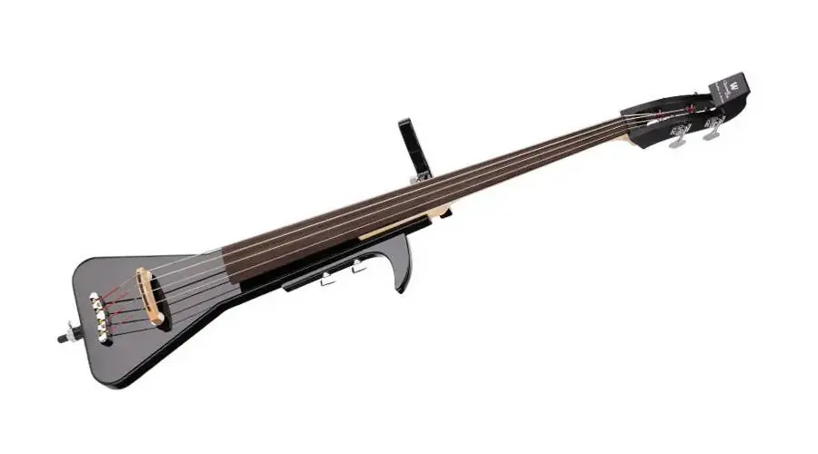 Vente Flash Warwick RockBass Triumph Lite 4-String Electric Upright Bass with Gig Bag - Solid Black High Polish