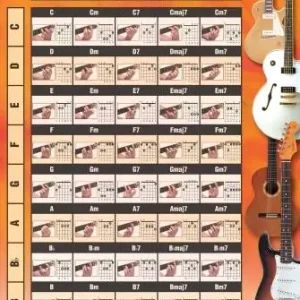 Livraison Express Hal Leonard Guitar Chords Poster - Guitar - Chord Chart