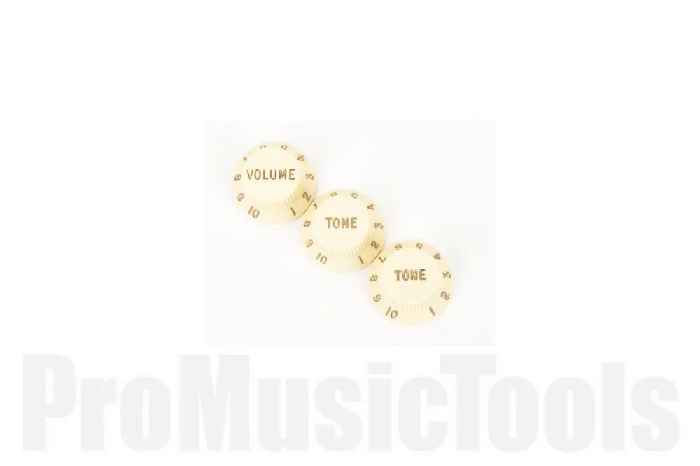 Must-Have Fender Stratocaster Knobs - Aged White (Volume - Tone - Tone) (3)