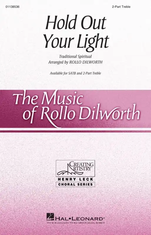 Top Vente Hal Leonard Hold Out Your Light - Spiritual/Dilworth - 2pt