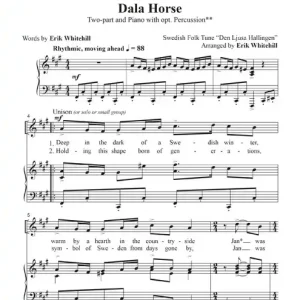 Heritage Music Press Dala Horse - Swedish/Whitehill - 2pt Prix Réduit