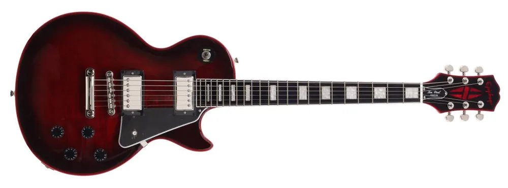 Prix Bas Epiphone Les Paul Custom Widow Electric Guitar with Gigbag - Red