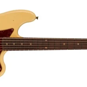 Vente Flash Fender Custom Shop Bass VI Journeyman Relic, Rosewood Fingerboard - Aged Vintage White