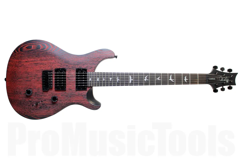 PRS SE Custom 24 LTD - Fire Red - Sand-blasted Swamp Ash Limited Edition Meilleur Prix
