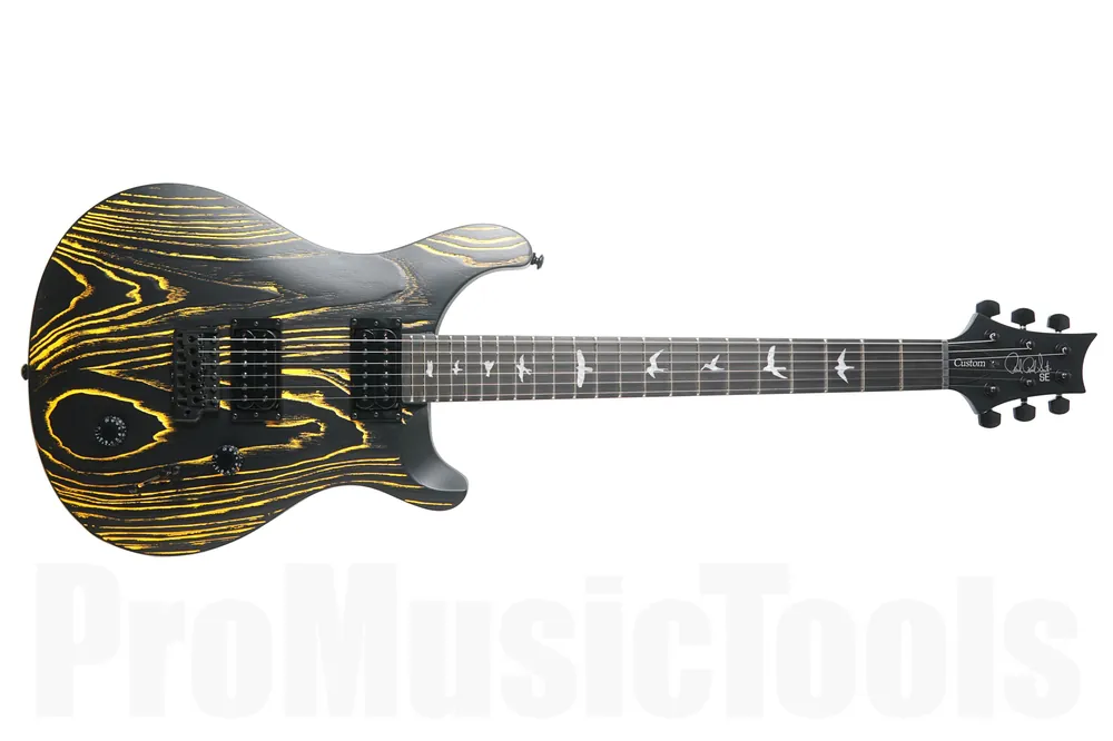 Achat Immédiat PRS SE Custom 22 LTD - Yellow - Sand-blasted Swamp Ash Limited Edition