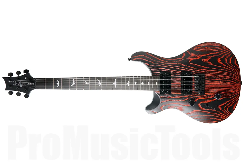 PRS SE Custom 24 Lefthand LTD - Fire Red - Sand-blasted Swamp Ash Limited Edition Must-Have