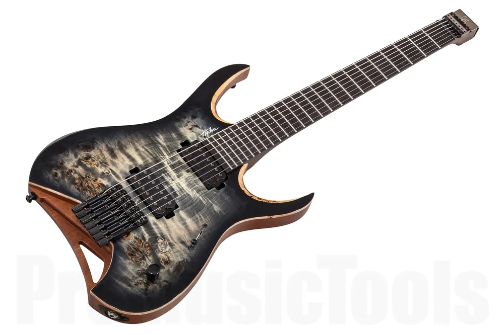 Mayones Hydra 7 Elite Headless - Trans Graphite Burst Gloss Offre Exclusive