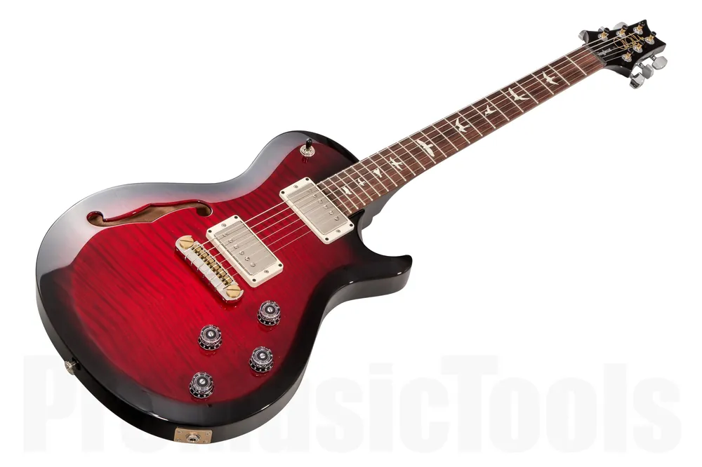 Top Vente PRS USA S2 Singlecut Semi-Hollow CC - Fire Red - Custom Color