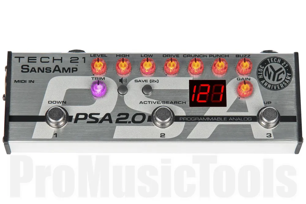 Tech 21 SansAmp PSA 2.0 Preamp Pedal - 30th Anniversary Limited Edition Meilleur Choix