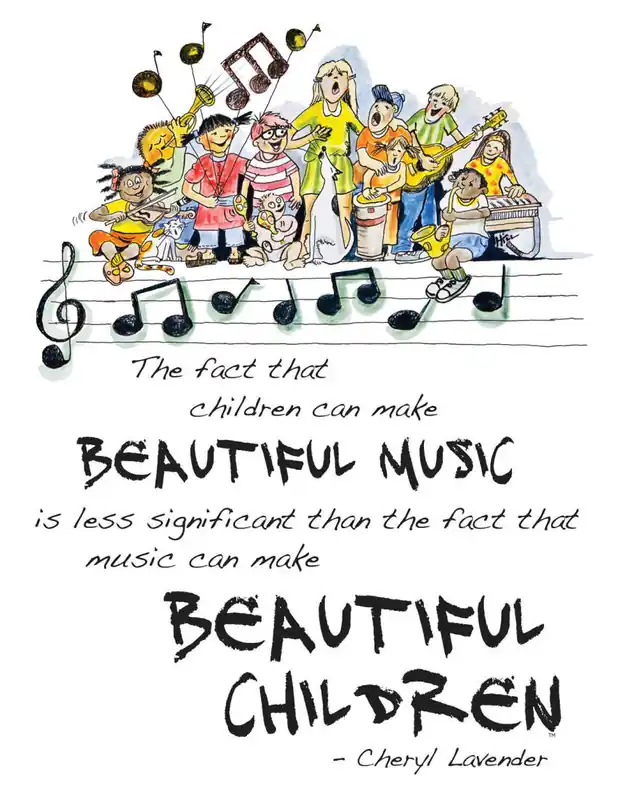 Hal Leonard Beautiful Music, Beautiful Children Poster - Lavender - Poster Bon Marché