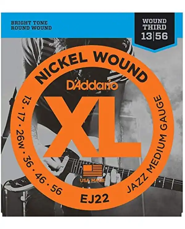 Retour Gratuit D‘ADDARIO EJ22 NICKEL WOUND JAZZ MEDIUM