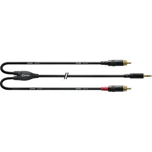 CORDIAL CFY1.5WCC CABLE BRETELLE MINI-JACK MALE / 2 RCA - 1.5m Livraison Express