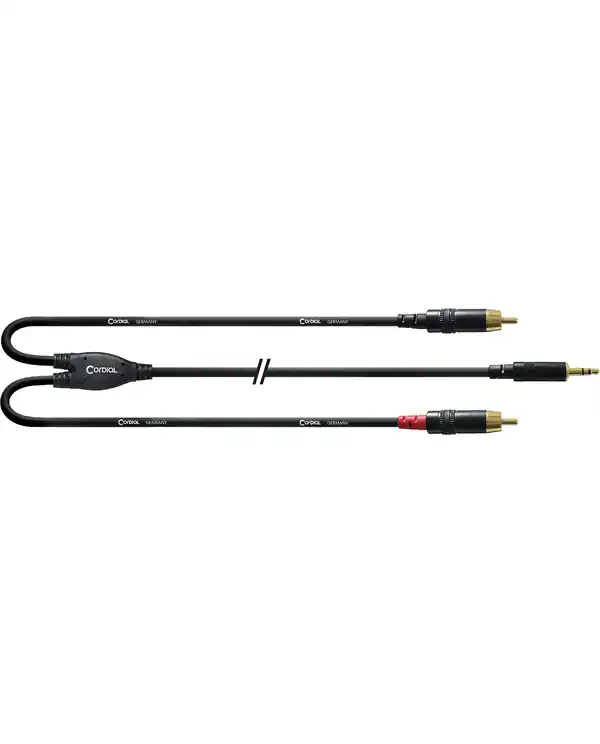 CORDIAL CFY1.5WCC CABLE BRETELLE MINI-JACK MALE / 2 RCA - 1.5m Livraison Express