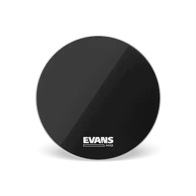Meilleur Choix Evans Peau de grosse caisse de fanfare noire MX2, 30