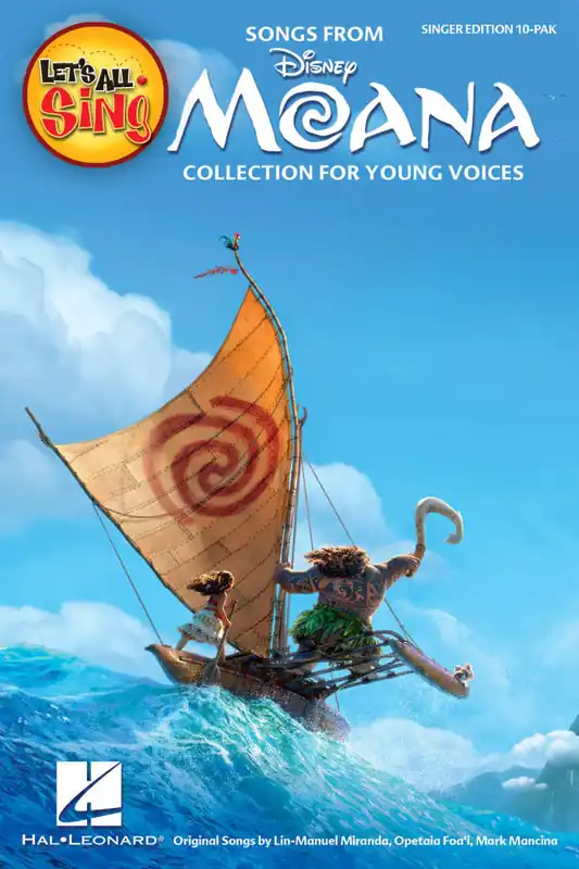 Hal Leonard Let‘s All Sing Songs from MOANA (Collection for Young Voices) - Singer Edition - Book 10-Pak Remise