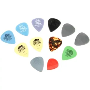 Expédition Rapide DUNLOP VARIETY PACK 12 MEDIATORS MEDIUM/HEAVY