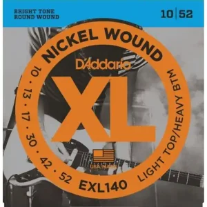 D‘ADDARIO EXL140 JEU CORDES GUIT ELECTRIQUE / LIGHT - HEAVY 10-52 Paiement Sécurisé