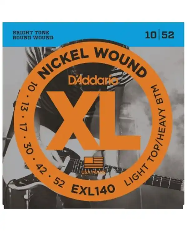 D‘ADDARIO EXL140 JEU CORDES GUIT ELECTRIQUE / LIGHT - HEAVY 10-52 Paiement Sécurisé